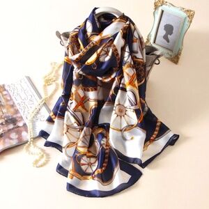 NWT SILK SCARF LUXURY STYLE STOLES WOMEN HEADBAND SHAWL